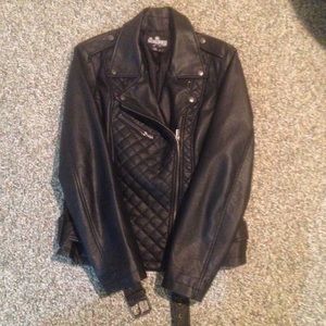 Black Faux Leather Jacket Hot Topic Women's XL